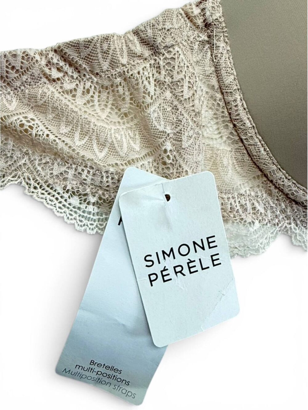 Simone Perele Kar Bra Women's Beige Lace Push-Up Size 32F NWT - Picture 8 of 11